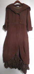 Fitzgerald Coat Dress in Ribbed Weave over the Fennefleur Frock in Herringbone Silk Linen.