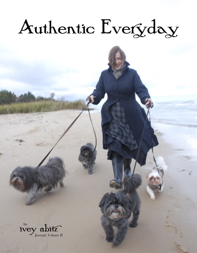 Cynthia Ivey Abitz walks her dogs on the cover of Authentic Everyday Ivey Abitz Journal Volume 2 cover