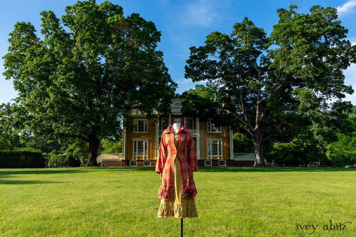 Ivey Abitz Collection no. 63 Sartorial Sanctuary clothing for women pictured at Boscobel House and Gardens